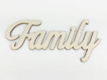  Natúr fa - "Family" felirat 9x18cm