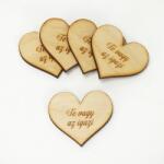  Natúr fa - Szív "Te vagy az igazi" 4cm 5db/cs