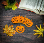  Natúr fa - Halloween tökök vegyes 5cm - narancs 5db/csomag