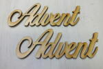  Natúr fa - "Advent" felirat 2db/csomag