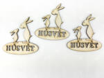  Natúr fa - Nyuszi apa "HÚSVÉT" ovál tábla 7x7, 5cm 3db/csomag