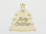  Natúr fa -"Merry Christmas" fenyőfa 13, 5x15cm