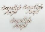  Fa felirat - "Szeretlek Anya" felirat 9, 5cm 3db/csomag - Babarózsaszín - kosarbolt