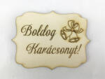  Natúr fa - "Boldog Karácsonyt" tábla