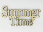 Corolla Exp-Imp. Kft Natúr fa - "Summer Time" felirat koszorúra 10x20cm