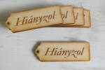  Natúr fa - "Hiányzol" scrapbook tábla 3x8cm 5db/csomag