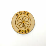  Natúr fa - " BUÉK" lóherés tallér 4, 5cm