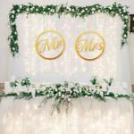  Mr&Mrs karika szett arany-metál 2db