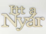  Natúr fa - "Itt a Nyár" felirat koszorúra 12x20cm - kosarbolt