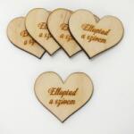  Natúr fa - Szív "Elloptad a szívem" 4cm 5db/cs - kosarbolt