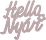  Hello Nyár" felirat színes rózsaszín 11x10cm - kosarbolt