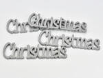 Corolla Exp-Imp. Kft Christmas felirat ezüst 15cm 4db/csomag