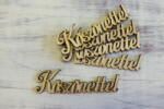  Natúr fa - "Köszönettel" felirat 9, 5cm 5db/csomag - kosarbolt