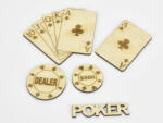  Natúr fa - Poker szett 5db/csomag - kosarbolt