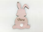  Húsvéti nyuszi egyedi gravírral barack 8, 4x4, 6 cm