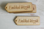  Natúr fa - "Emléked őrizzük" scrapbook tábla 3x8cm 5db/csomag