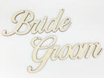  Natúr fa - "Bride Groom" felirat