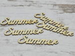  Natúr fa - "Summer" felirat 9, 5cm 5db/csomag - kosarbolt