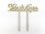  Natúr fa - Beszúrós "Valentin napra" felirat 11, 5cm