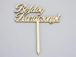  Natúr fa - Beszúrós "Boldog Karácsonyt" 14cm