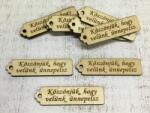  Natúr fa -"Köszönjük, hogy. . . " hosszú scrapbook tábla 10db/csomag - kosarbolt