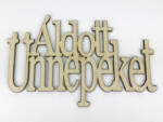  Natúr fa - "Áldott Ünnepeket" felirat koszorúra 13x20cm
