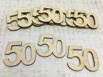  Natúr fa - Évfordulós számok 50-es 10db/csomag
