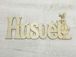  Natúr fa - "Húsvét" felirat nyulas 34cm - kosarbolt