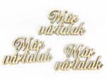  Natúr fa - "Már vártalak" felirat 3db/csomag - kosarbolt
