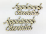 Natúr fa - "Anyukámnak Szeretettel" felirat 5, 5x12, 8cm 2db/csomag - kosarbolt