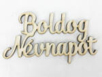  Natúr fa - "Boldog Névnapot" felirat 10, 5cm - kosarbolt