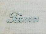  Fa "Tavasz" felirat babakék 15cm - kosarbolt