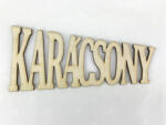  Natúr fa - "KARÁCSONY" trapéz felirat 15cm