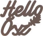  Világos barna "Hello Ősz" felirat színes 11x11cm - kosarbolt