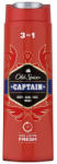 Old Spice Captain tusfürdő és sampon férfiaknak 3in1 400 ml - beauty