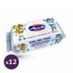 Aquella kupakos nedves törlőkendő E vitaminnal 12x72 db - beauty