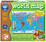 Orchard Toys Puzzle si Poster Harta Lumii (Limba Engleza 150 Piese) - World Map Puzzle and Poster (OR280) Puzzle