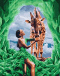 Ipicasso Set pictura pe numere, cu sasiu, In armonie cu natura africana, 40x50 cm (PC4050833) Carte de colorat