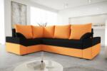  Veneti DAGMAR tágas és modern ülőgarnitúra - narancssárga / fekete
