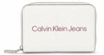 Calvin Klein Jeans Portofel pentru femei Sculpted Med Zip Around Mono K60K607229 Alb
