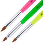 Zenail Set 3 pensule unghii pentru acril Zenail - nr 2, 4, 6 (NBS03C)