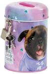 Kidea Pusculita cu lacatel si cheie, multicolora cu catelus, pentru fetite, Kidea SKCF36 (P97)