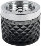 Style Point Scrumieră pentru afară pentru vânt de sticlă Gastro 9, 6 cm, neagră Scrumiera