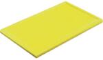 Gastro Fund pentru tăiere, din plastic 50x30x2 cm, cu caneluri, galben Tocator