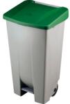 Gastro Coș de gunoi cu pedală Gastro 120 l, cenușiu/verde Cos de gunoi