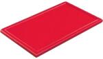 Gastro Fund pentru tăiere, din plastic 32, 5x26, 5x2 cm PG 1/2, cu caneluri, roșu Tocator