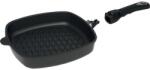 AMT Tigaie grill BBQ 28x28 cm, potrivită pentru inducție, cu mâner detașabil