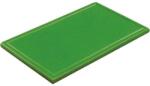 Gastro Műanyag barázdált vágódeszka, 60x40x3 cm, zöld