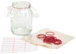 Gastro Befőttes üveg záró fólia 25 db szett, gumiszalag és öntapadős címkékkel Gastro