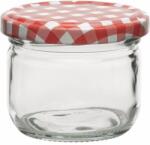 Gastro Lekváros befőttes üveg, 120 ml, 6 db, kockás fedő, Gastro